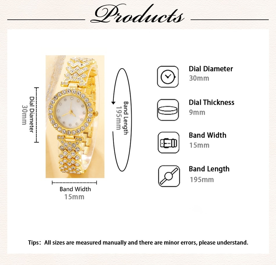 biggersourcing-_Fashion_6PCS Set Luxury Watch Women Ring Necklace Earring Rhinestone Fashion Wristwatch Casual Ladies Watches Bracelet Set Clock_Provide you to purchase, logistics, monitoring, inspection, factories and other service providers in China_First1Open